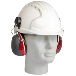 Sehr komfortabel anliegender Helm-Kapselgehörschutz