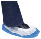 Überzieschuhe weiss/blau